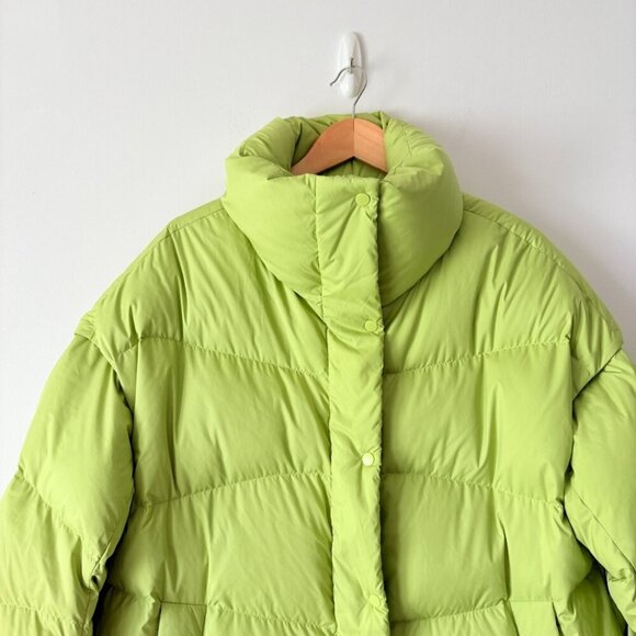 Lululemon Long Oversized Down Jacket Puffer Parka Wasabi Green M/L - Picture 6 of 8